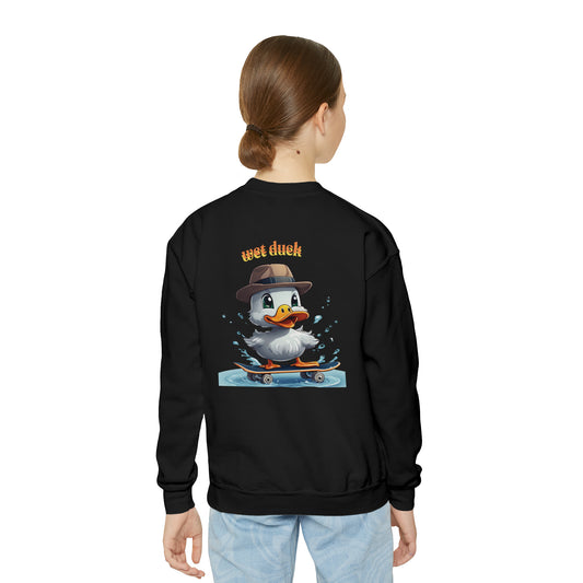 Unisex Skater Duck Youth  Sweatshiirt