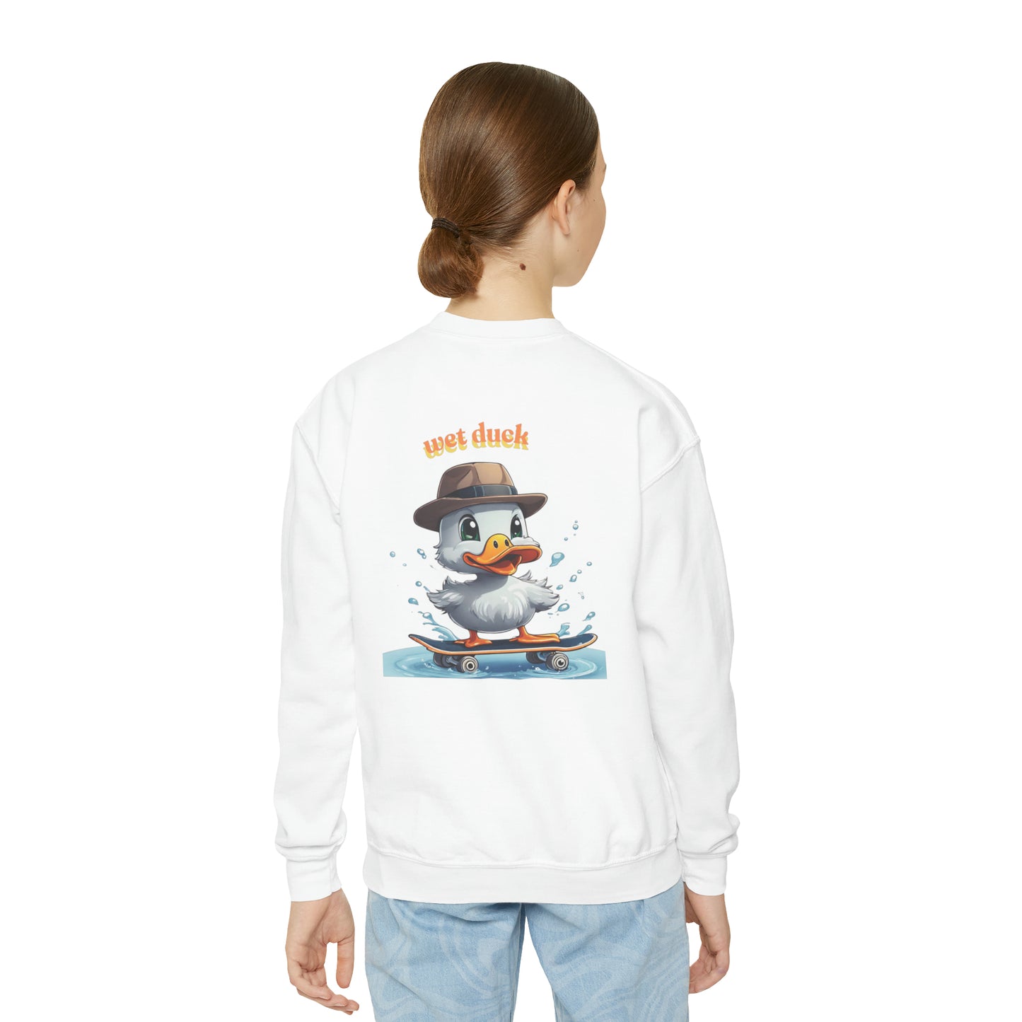 Unisex Skater Duck Youth  Sweatshiirt